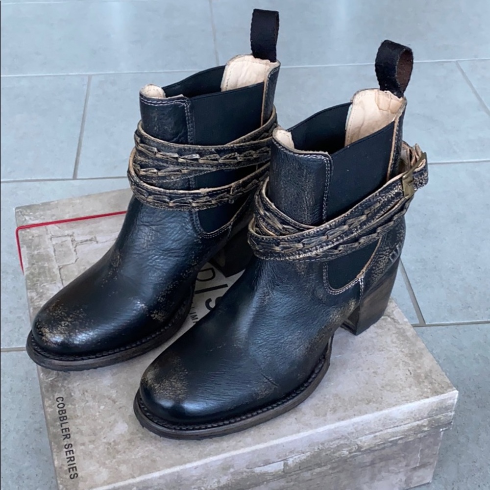 Bed Stu Lorn Black Hand Wash booties sz 6.5